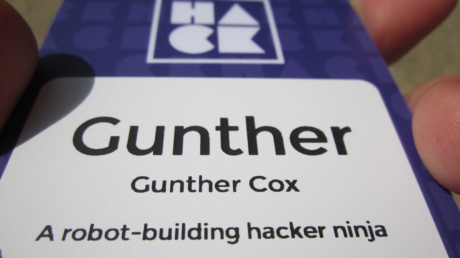 My awesome name badge