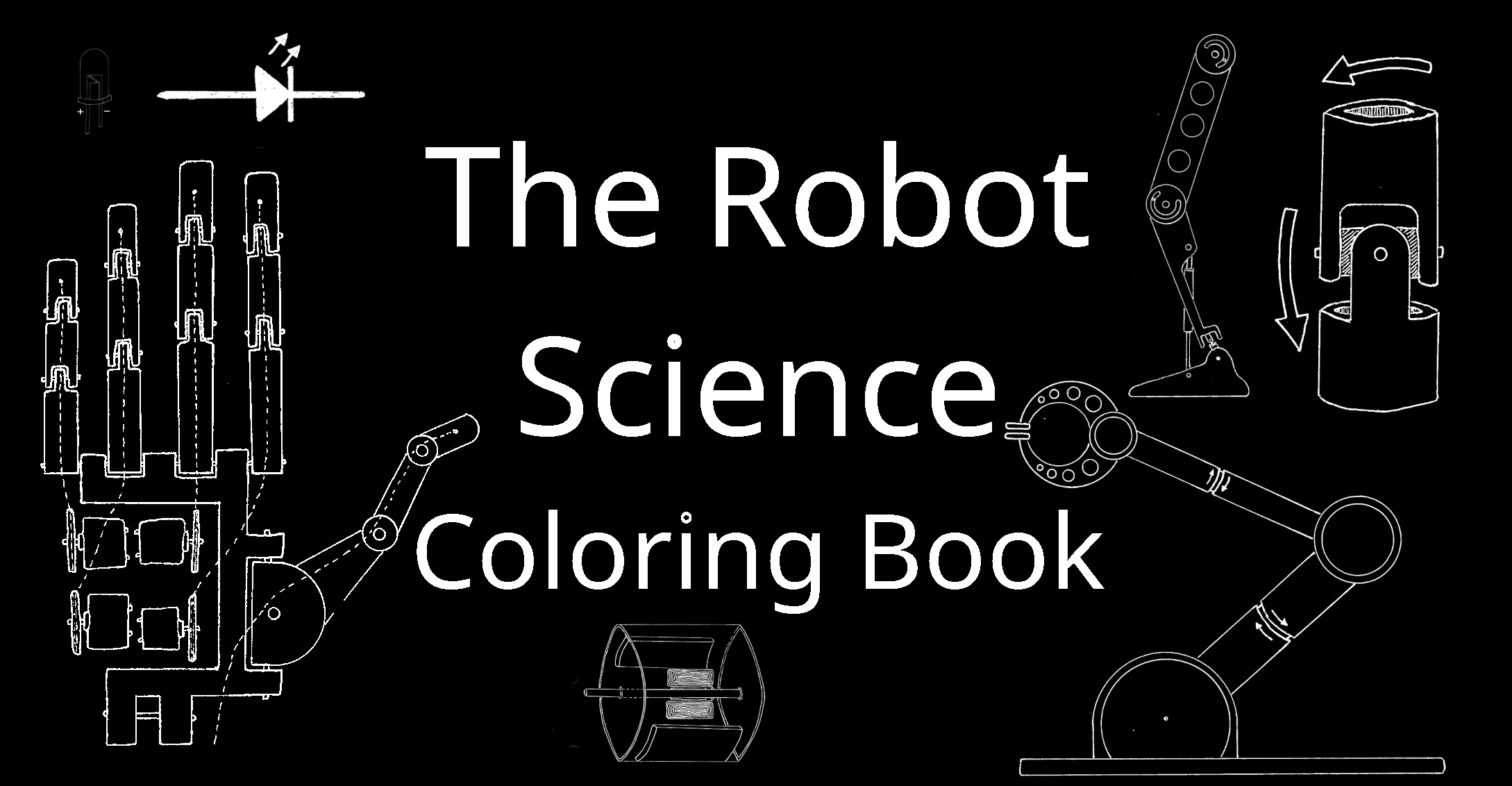 Cover banner for The Robot Science Coloring Book